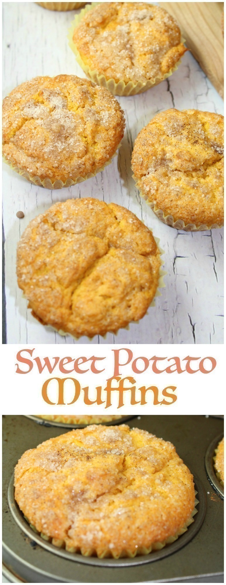 Cinnamon Crunch Sweet Potato Muffins