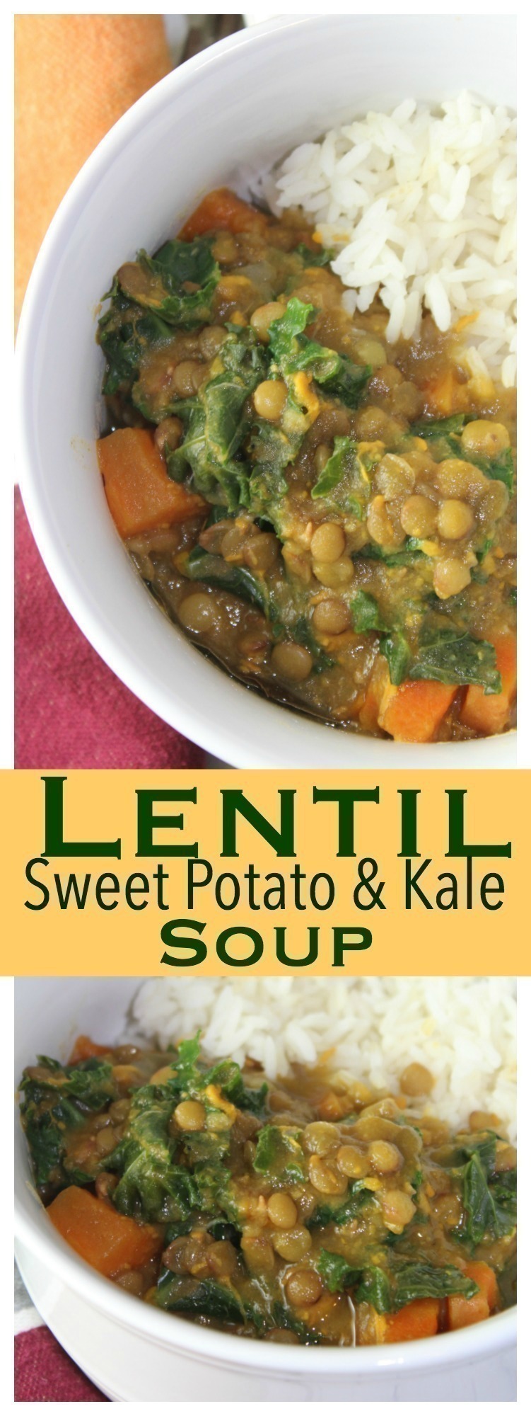 Lentil, Sweet Potato & Kale Soup