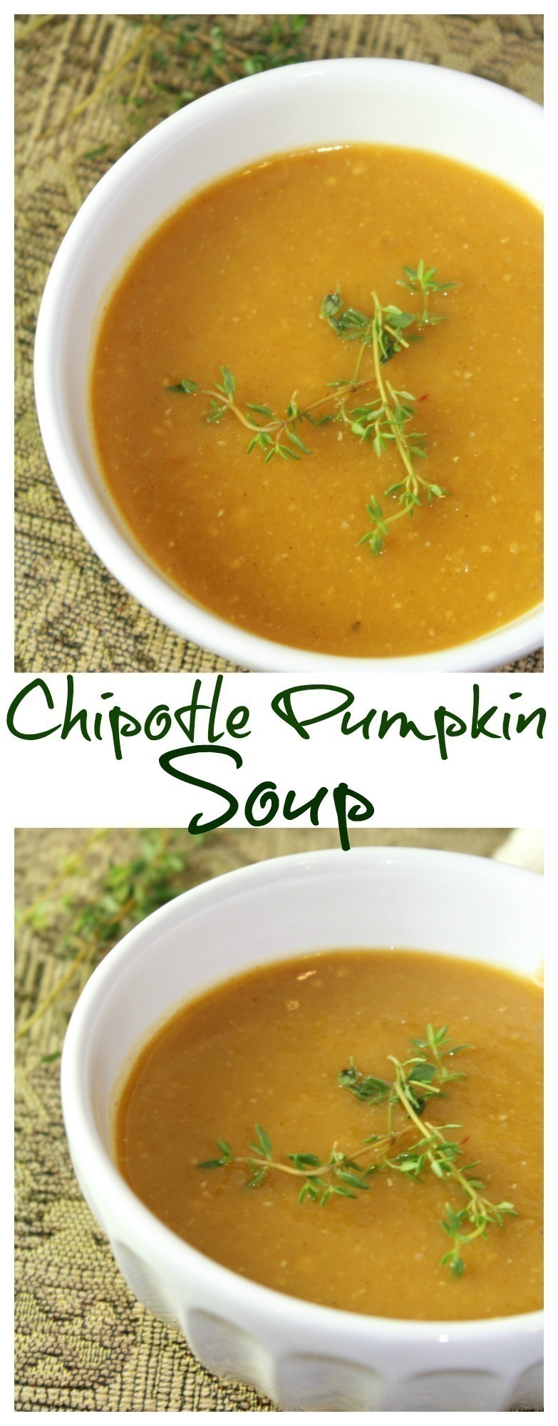A delicious blend of pumpkin, apples and potatoes taken up a notch with the spicy addition of chipotle peppers.