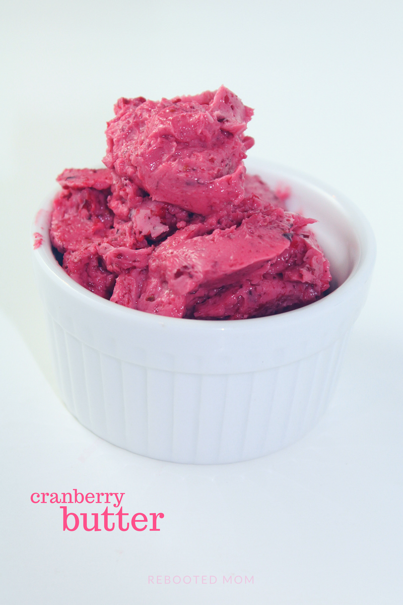 This Cranberry Butter is incredibly easy to whip together and is great on leftover turkey sandwiches!