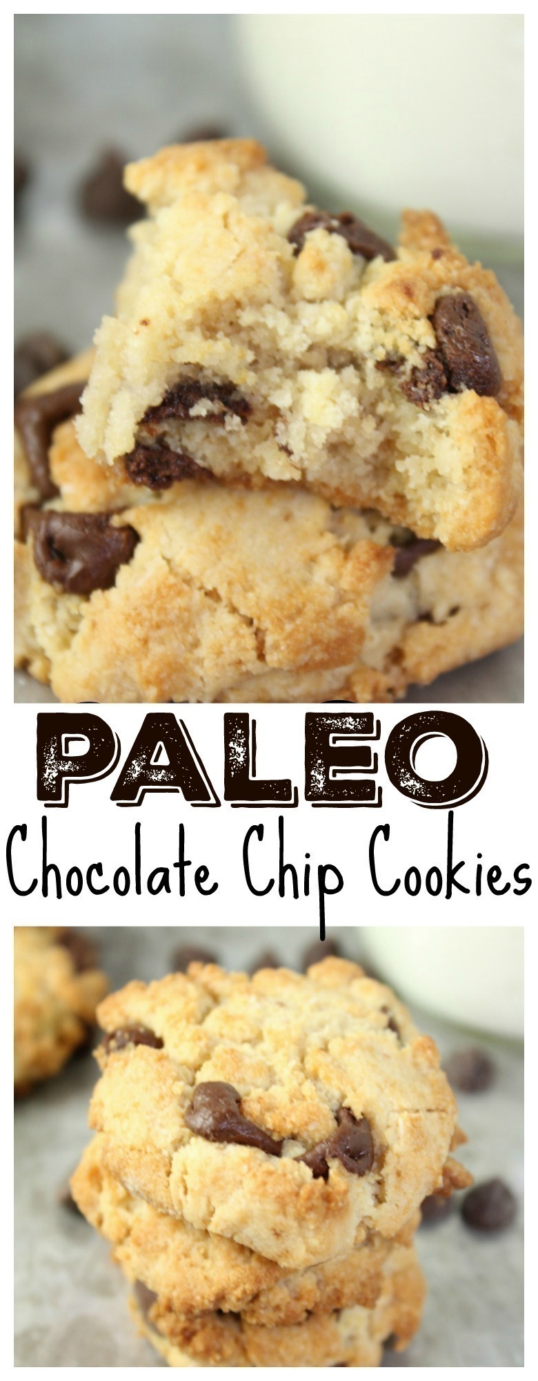 A healthier alternative to the traditional chocolate chip cookie - gluten-free, grain-free, and no refined sugar. They are soft and chocolatey!