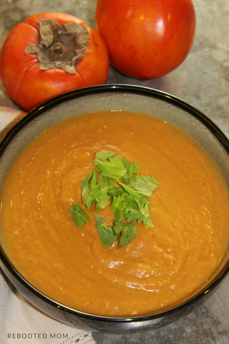 A wholesome and savory soup that combines turmeric and ginger with the fruity taste of persimmons and filling sweet potatoes made in less than 30 minutes in your Instant Pot.