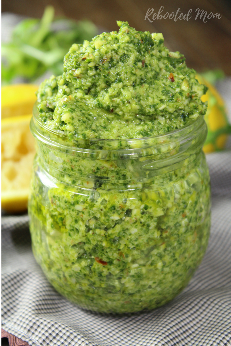 Combine fresh arugula with a few other ingredients who make a wonderful arugula pesto that's great served on seafood, chicken, flatbread or mixed into pasta!