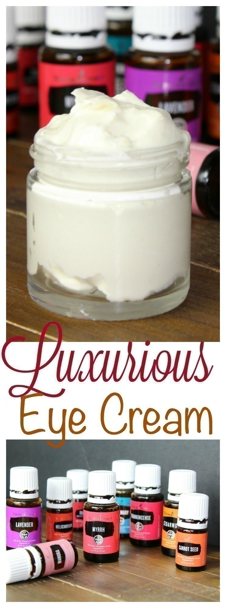 This luxurious eye cream is incredibly easy to make - just two main ingredients and your choice of essential oils. It's smooth, rich, and incredibly wonderful for your skin!