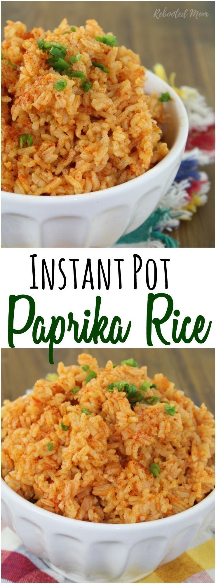 Paprika provides a pop of color & subtle flavor to the basic white rice - in the ease of your Instant Pot!