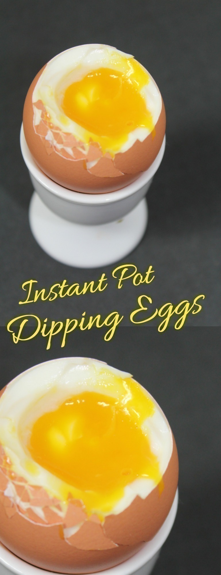Soft Cooked Dipping Eggs are so easy to make in the Instant Pot - just 2 minutes & they are perfect with slices of toast!