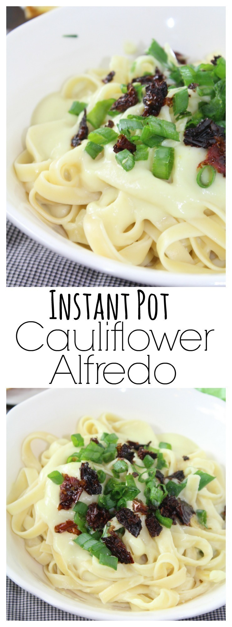 A head of cauliflower is transformed into a flavorful, creamy alfredo sauce that's low in fat and beautiful on pasta.