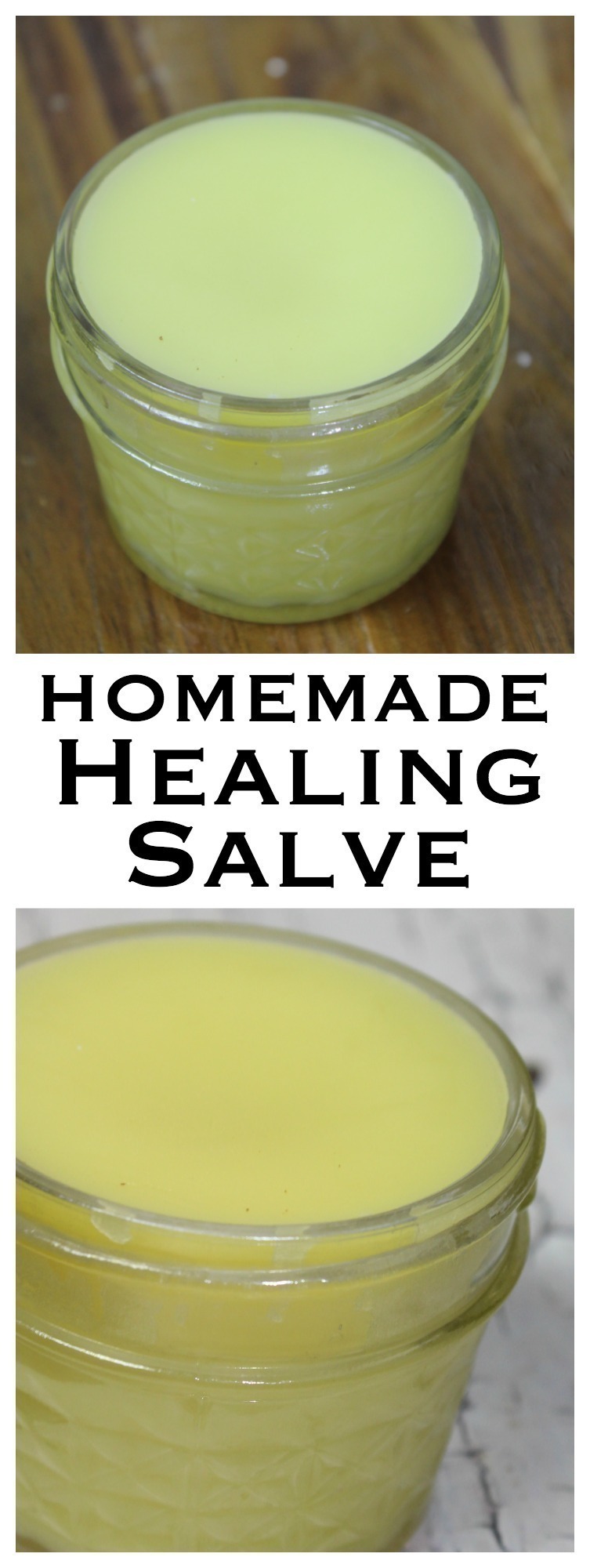 This homemade healing salve requires a few simple ingredients & is perfect for cuts, scrapes, burns, and times when your skin needs an extra little help.