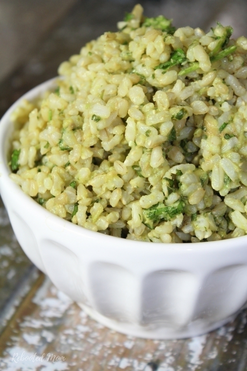 Combine cilantro and avocado, fresh lime and seasonings to give a nice twist to regular, brown rice!