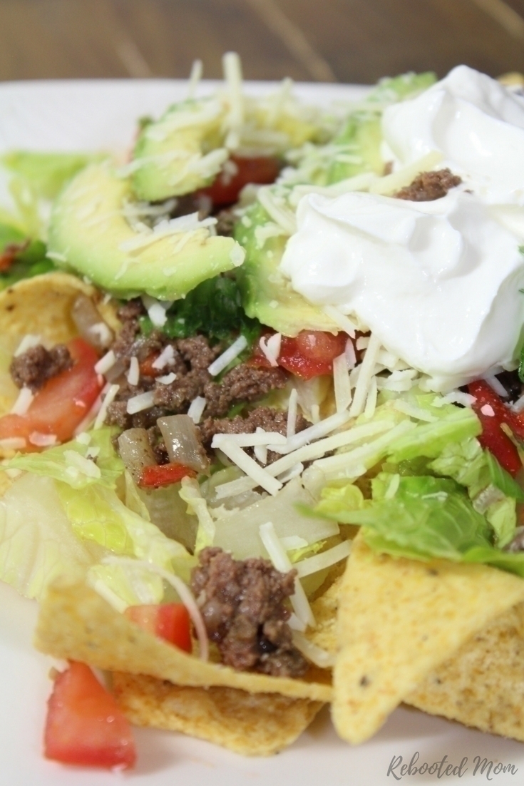 This incredibly easy taco salad is a FUN kids favorite ~ not to mention, a great way for your kids to get some veggies!