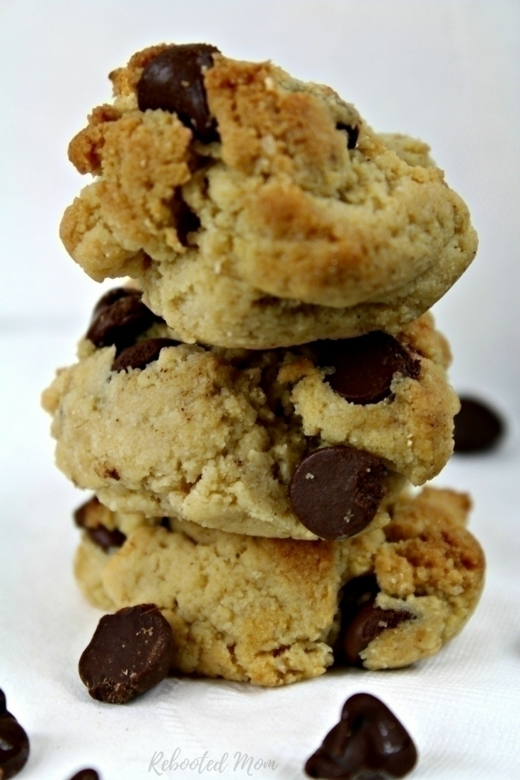 Enjoy a treat that won't sabotage your diet and health ~ these Gluten-Free chocolate chip cookies are soft and decadent - and you will never know they are made with almond flour!