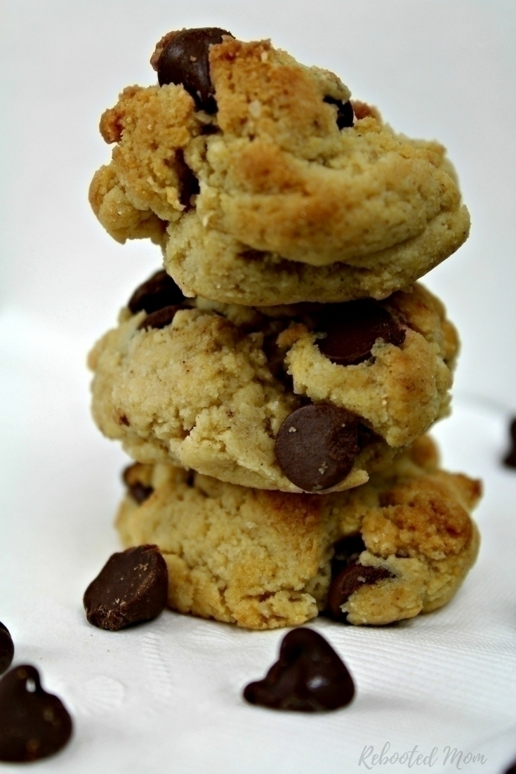 Enjoy a treat that won't sabotage your diet and health ~ these Gluten-Free chocolate chip cookies are soft and decadent - and you will never know they are made with almond flour!