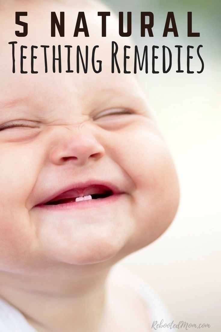 Having a teething baby can be a challenging time - not just for baby but also for mom and dad. Here are 5 natural teething remedies to help baby cope.