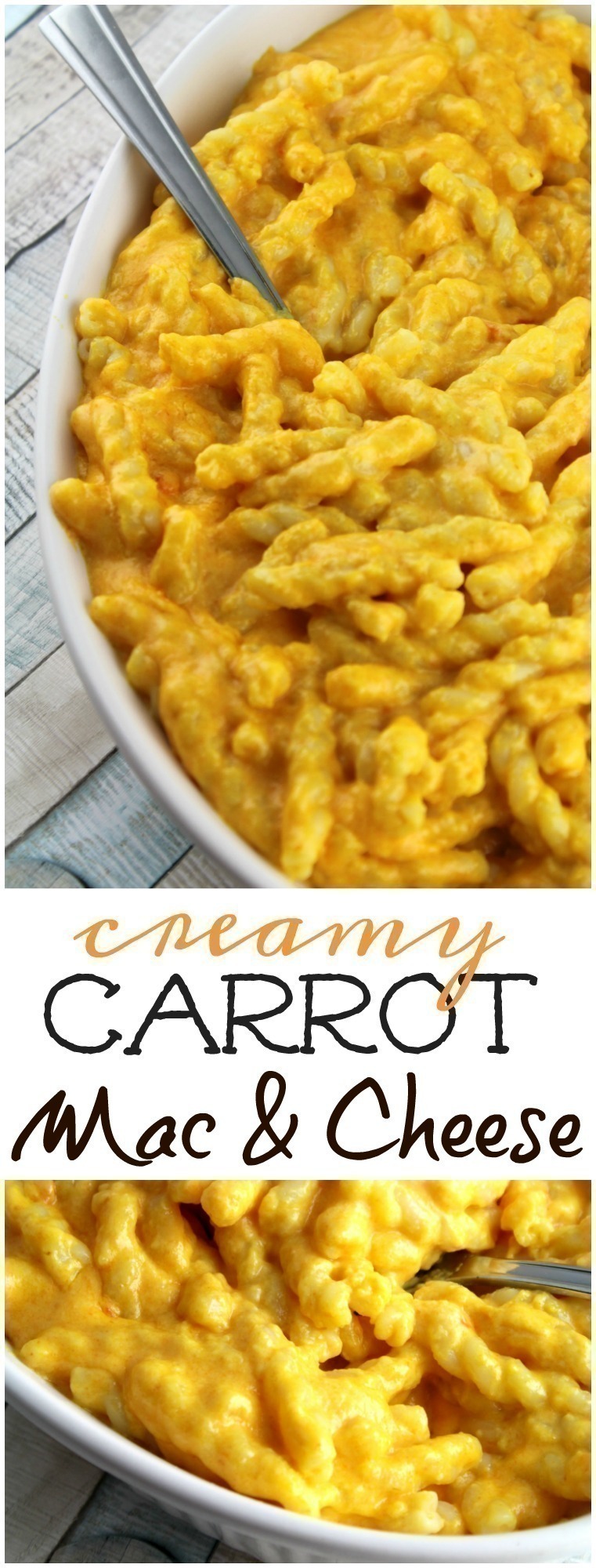 This creamy macaroni and cheese incorporates pureed carrots and very little cheese for bright orange color. Nobody will ever know - it's absolutely delicious!