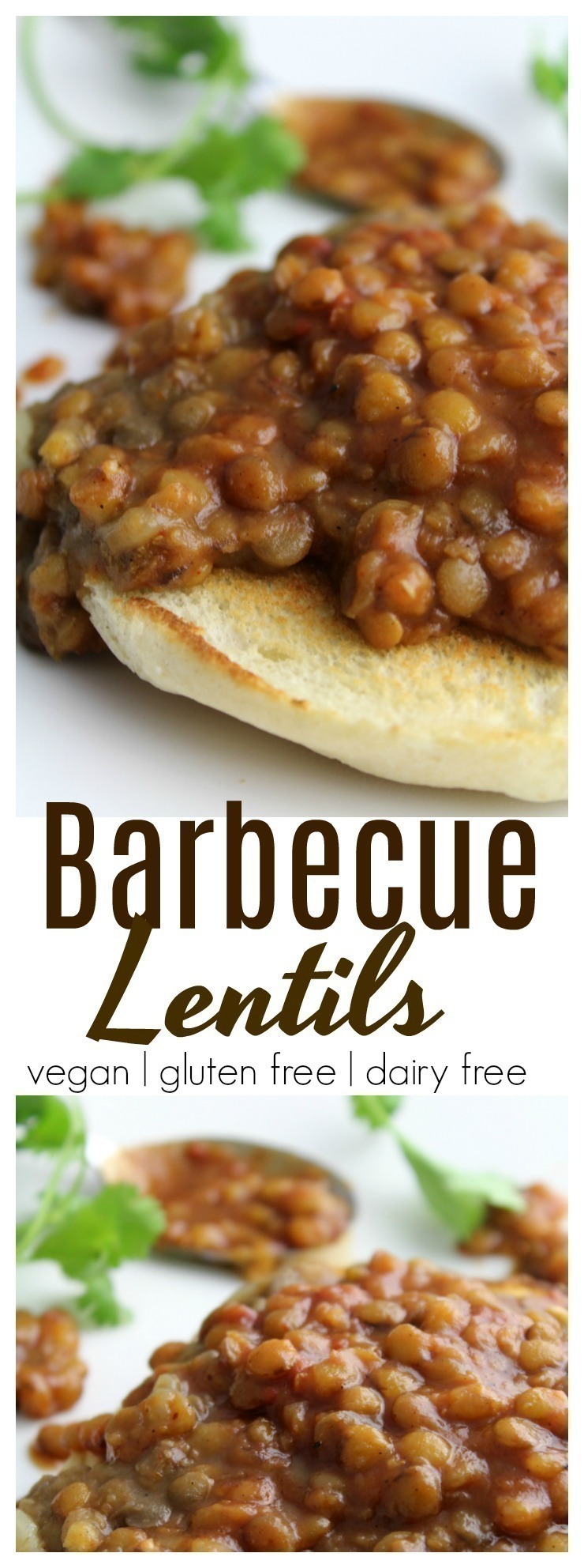 Rich and smoky barbecue lentils that are vegan & gluten-free, made in the Instant Pot or Pressure Cooker and delicious served a variety of ways.