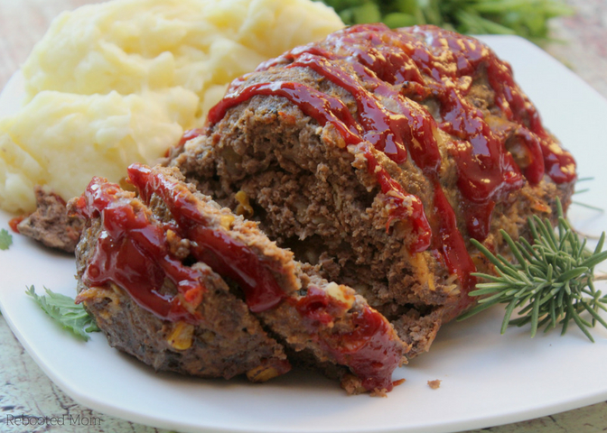 This traditional meatloaf recipe features flavorful seasonings, ground beef, and a touch of garlic. It cooks up quickly in the Instant Pot.