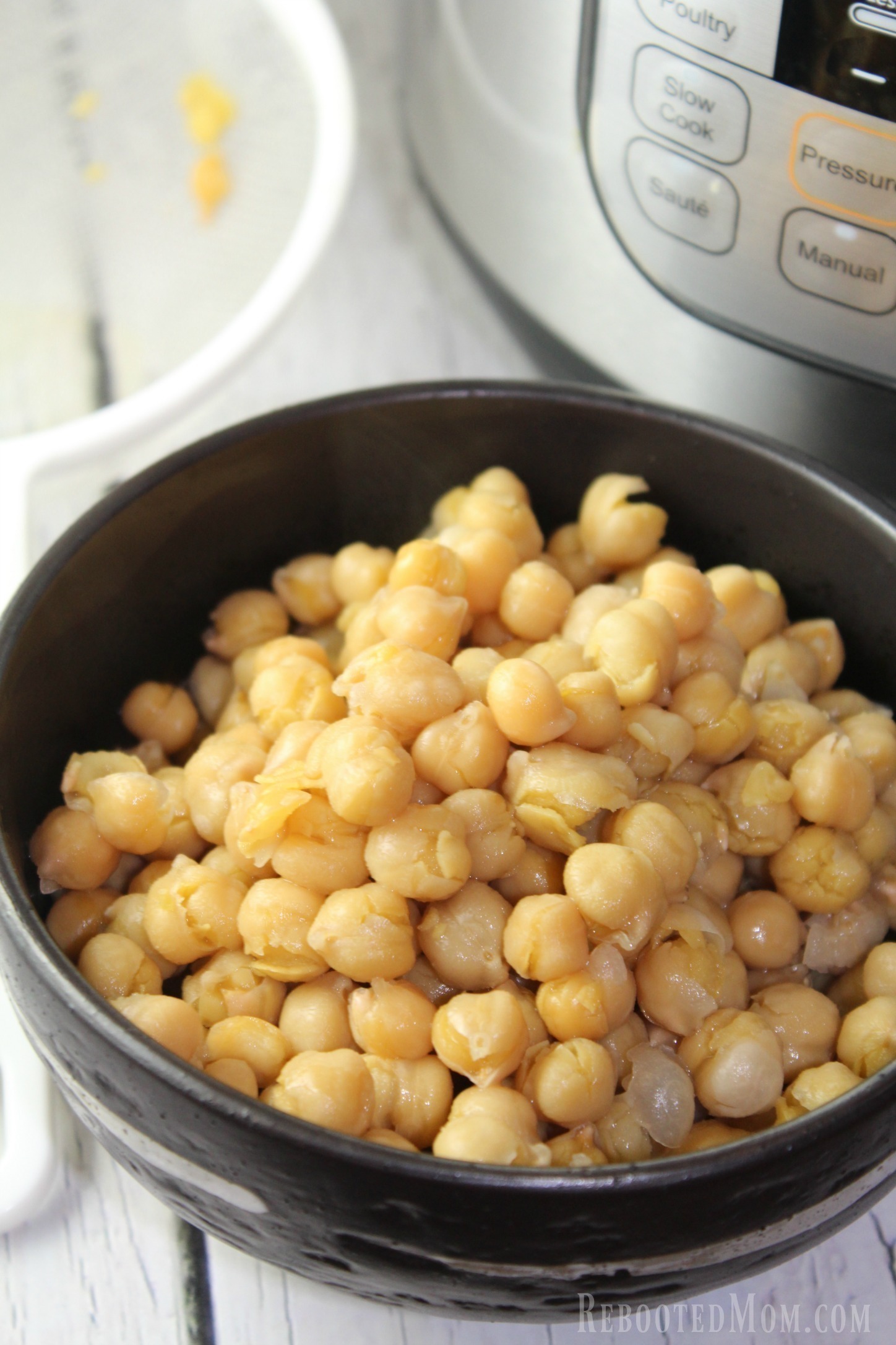 Try cooking chickpeas, or, garbanzo beans, in the Instant Pot or pressure cooker. This no-frills method is quick and easy!
