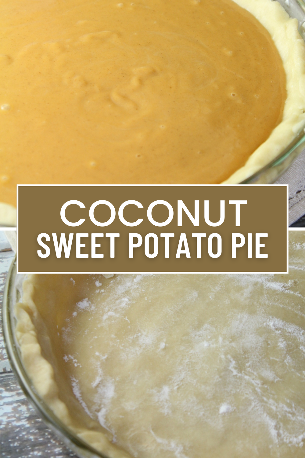 This Coconut Sweet Potato Pie merries together the beautiful flavors of sweet potatoes with coconut milk in a pie that's perfect for the holiday table!