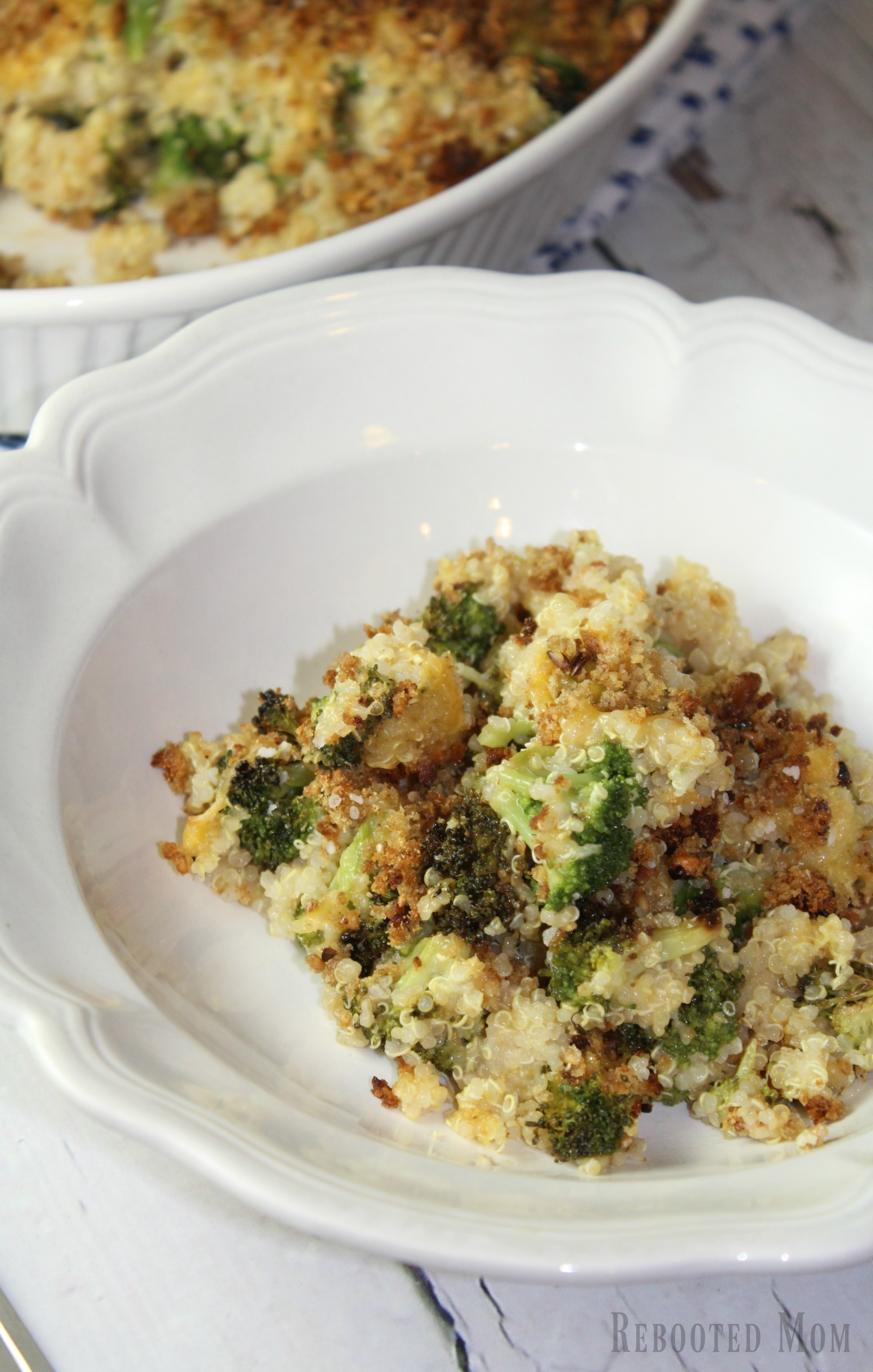 Cheesy Broccoli Quinoa Casserole