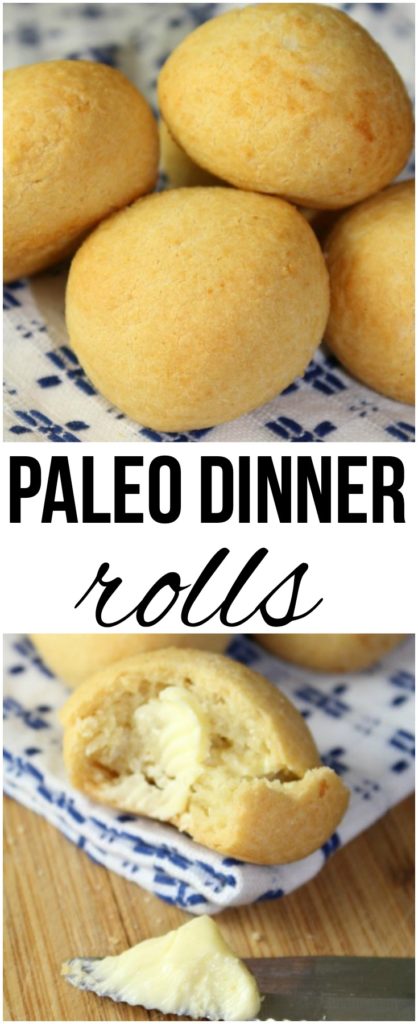 Delicious Paleo Dinner Rolls that bake up quickly and easily - best served warm from the oven with a generous pat of butter!