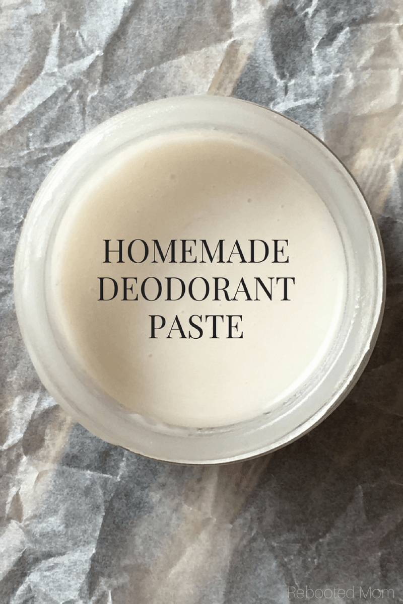 How to make homemade deodorant paste: This is a great way to kick your commercial deodorant to the curb in favor of a less harmful, skin loving product. #DIY #deodorant #essentialoils