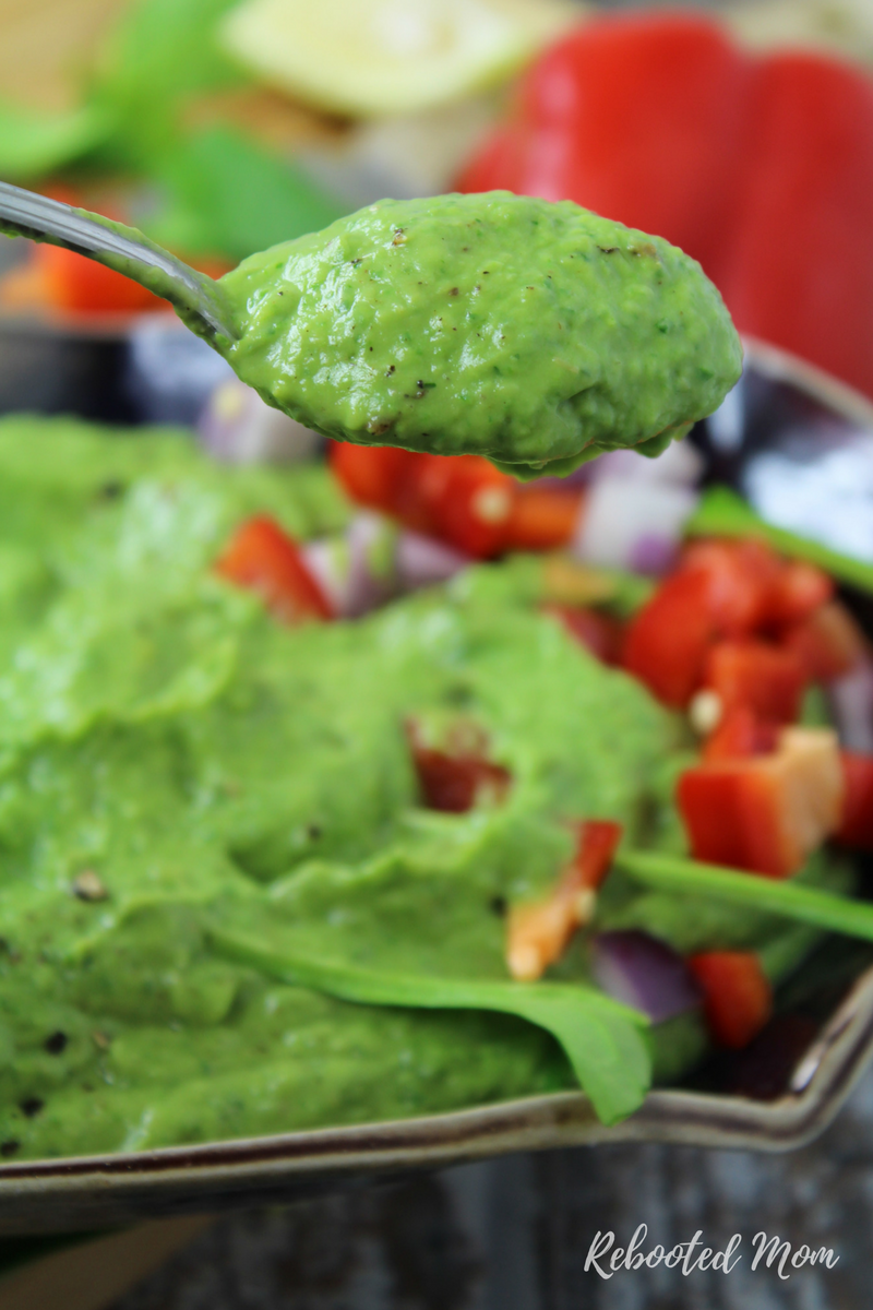 A creamy spinach dip that combines fresh spinach with garlic, cilantro, avocados and greek yogurt.