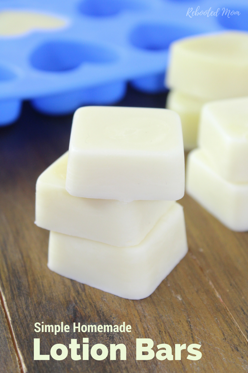 These simple, homemade lotion bars are an incredibly cute and easy way to moisturize dry skin!