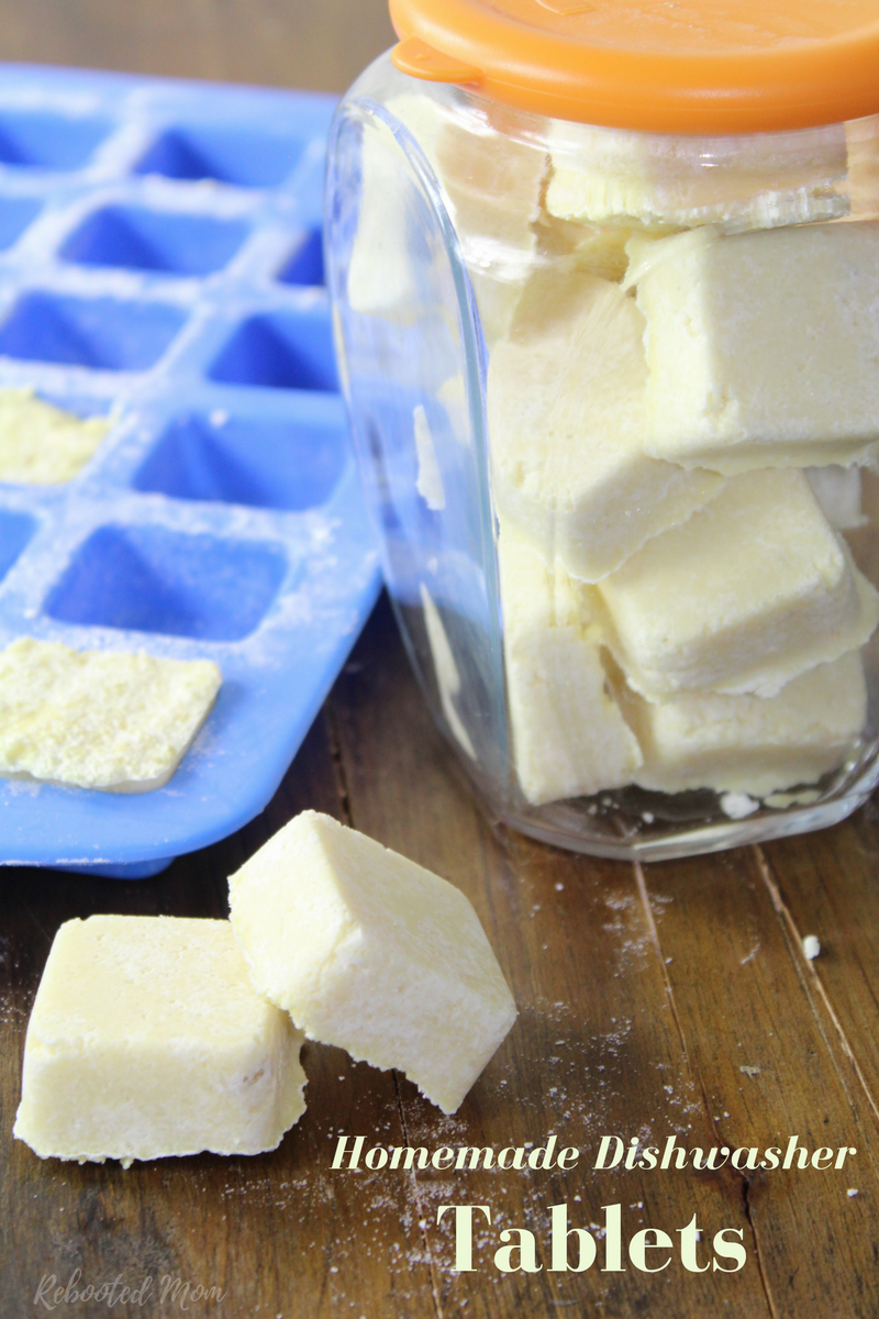 Save money by making your own homemade dishwasher tablets. Here's a simple recipe, without borax, that works incredibly well!