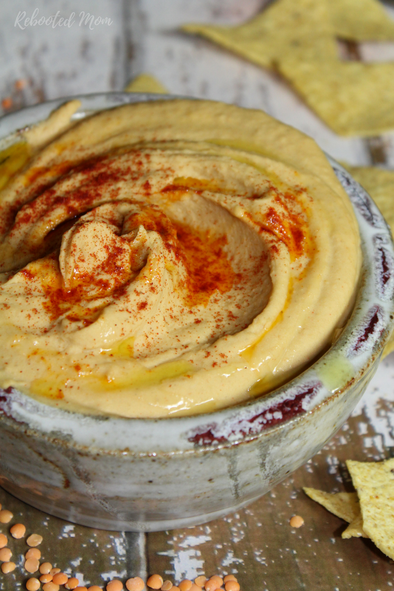 Whip up this smoky and delicious Red Lentil Hummus with just a few ingredients and your Instant Pot, and serve with chips or pita bread for a healthy, protein filled snack.