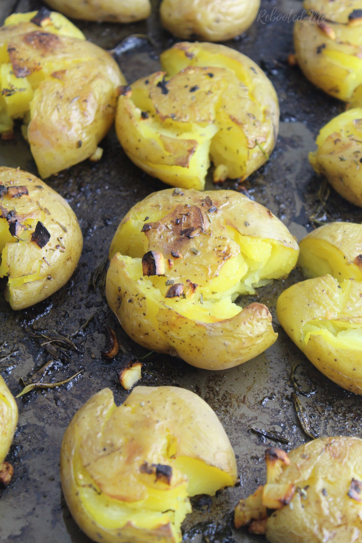Deliciously soft roasted potatoes are crisped up and flavored with lemon, and Italian seasonings - a delicious addition to any meal.