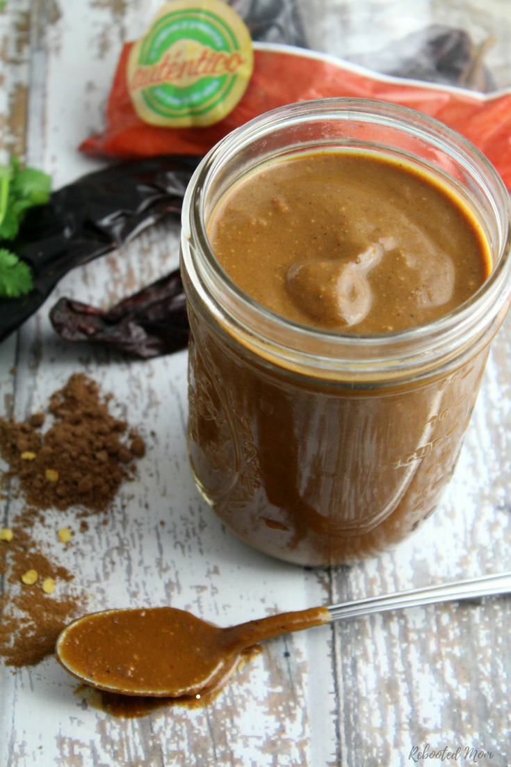 A rich, fragrant mole sauce that is wonderful on meatless enchiladas, tamales, and smothered on chicken. This sauce is vegan friendly and freezes wonderfully!