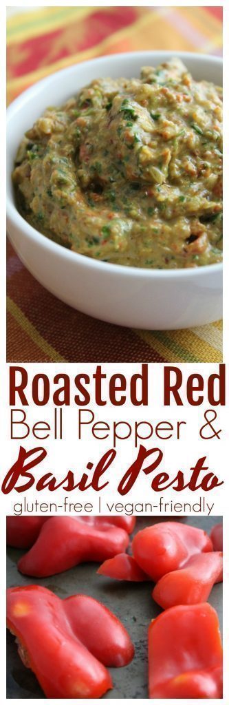 Roasted Red Bell Pepper Basil Pesto