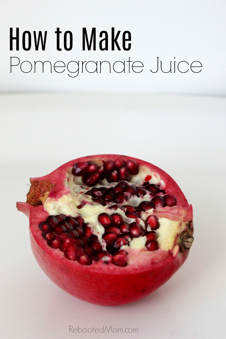 Pomegranate juice is rich in vitamins and antioxidants and can be easily made from fresh pomegranates in just a matter of minutes. #pomegranate