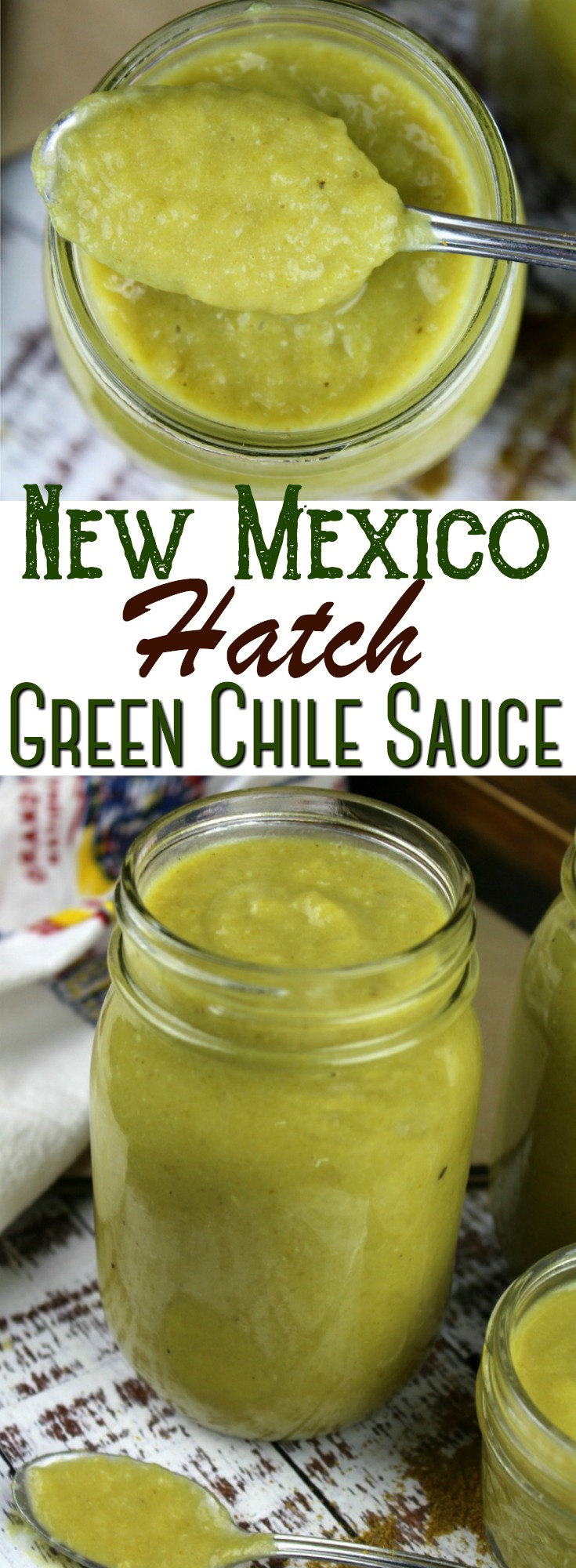 Bring a taste of New Mexico to your table with this traditional Hatch green chile sauce! It's incredible on burritos and enchiladas, smothered on eggs or over meat and potatoes at lunch or dinner. #Hatchchile #NewMexico #greenchile #enchiladasauce 