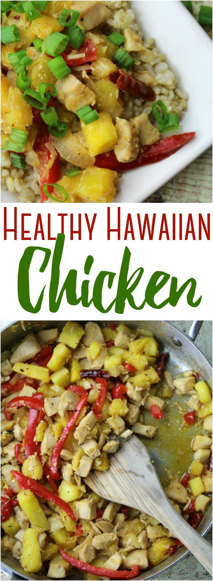Simple, healthy ingredients come together quickly and easily in this healthy Hawaiian Chicken recipe - perfect on rice, cauliflower rice or just on it's own!
