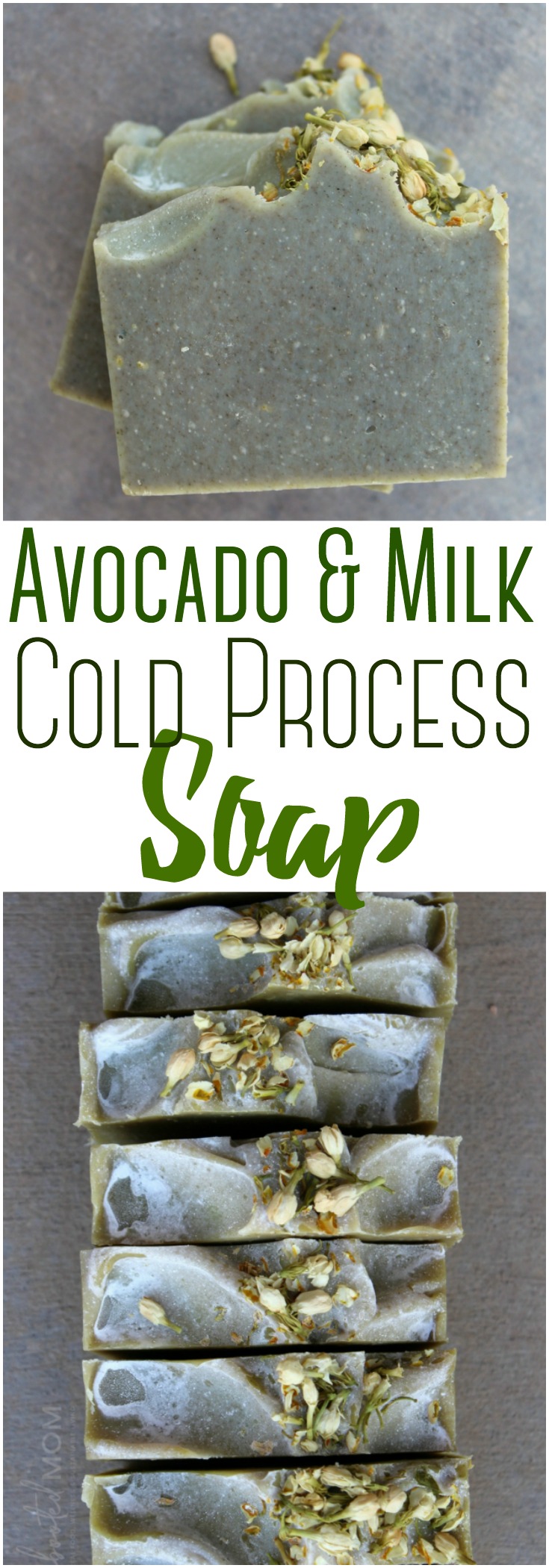 This avocado and milk cold process soap includes a whole, organic avocado and raw milk from grass-fed cows, which are wonderful to nourish and moisturize skin! 