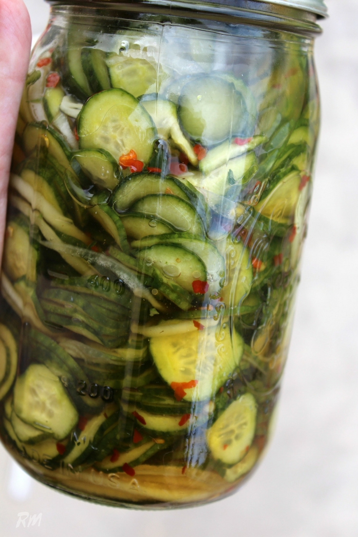 Sweet and Spicy Pickled Cucumbers | Rebooted Mom