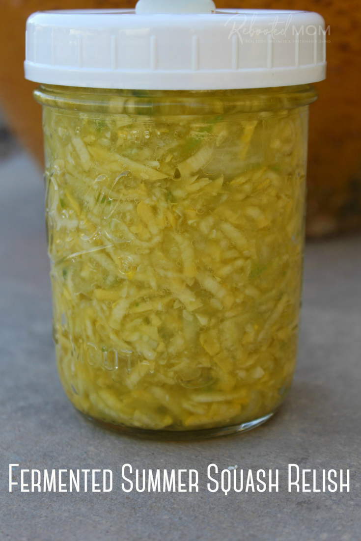 Fermented summer squash is a great addition to any meal.  This is a healthy, probiotic fermented yellow squash relish.