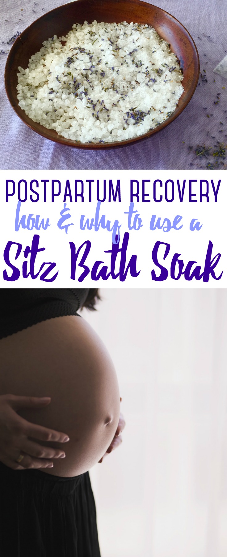 A postpartum sitz bath soak is a wonderful way to recover after pregnancy and delivery. A sitz bath with essential oils can help soothe skin and repair damaged tissue while helping to relax. 
