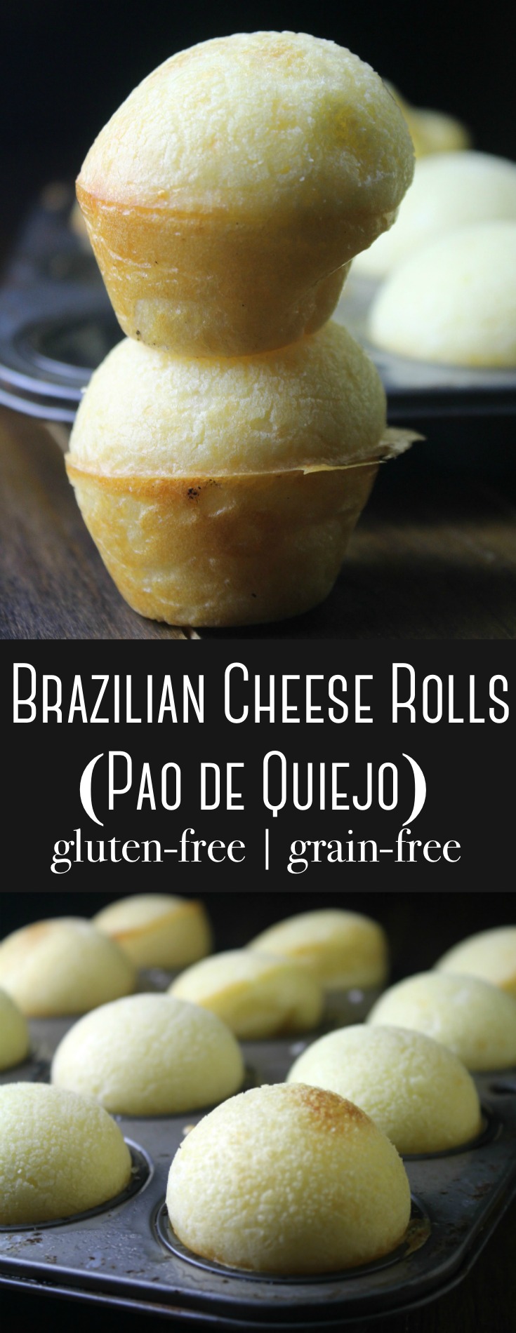 Brazilian Cheese Puffs (also known as Pao de Quiejo) are beautiful cheesy gems that are gluten-free, grain-free, and easy to make with simple ingredients!