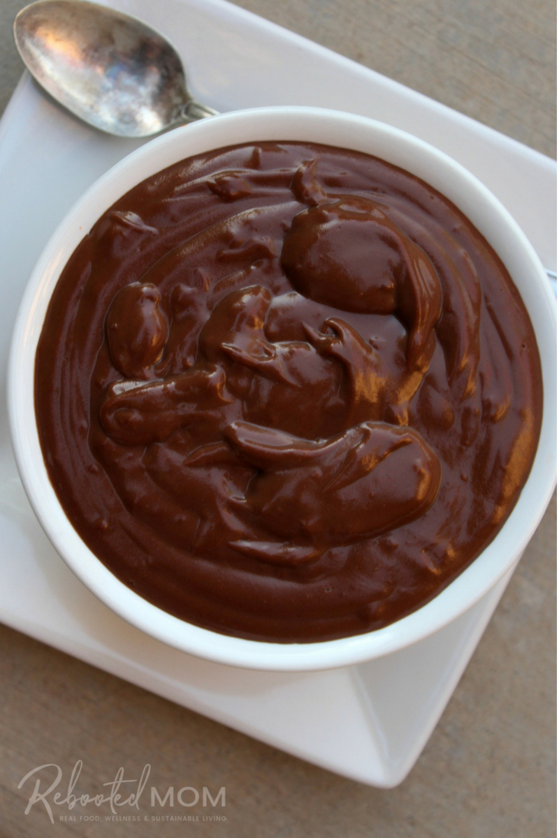 Easy homemade chocolate pudding made with healthy, simple ingredients right on your stovetop.