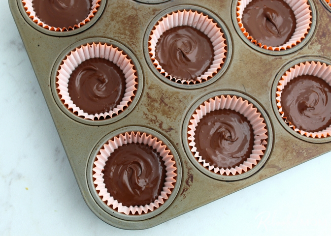 A 5-ingredient recipe for rich, decadent chocolate cups stuffed with almond butter. Paleo, Vegan, Gluten-free, Dairy-free.