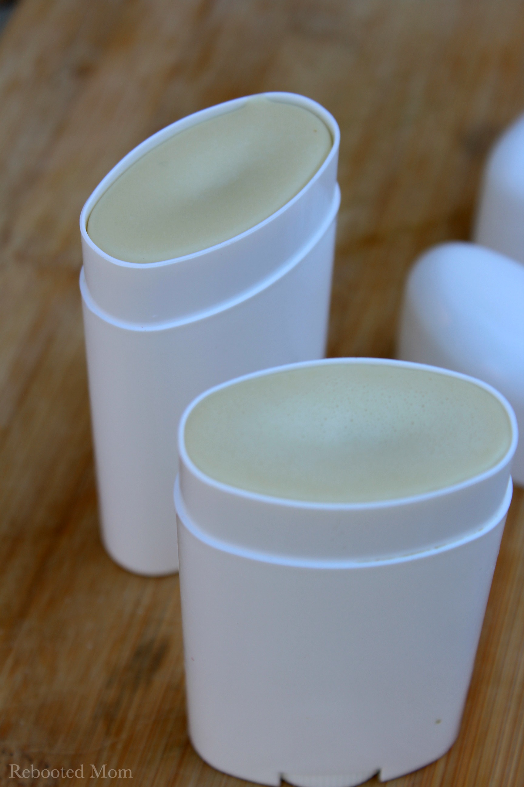 A fast and easy solid deodorant stick that's gentle, effective, and really works! This recipe makes 2 DIY deodorant sticks.