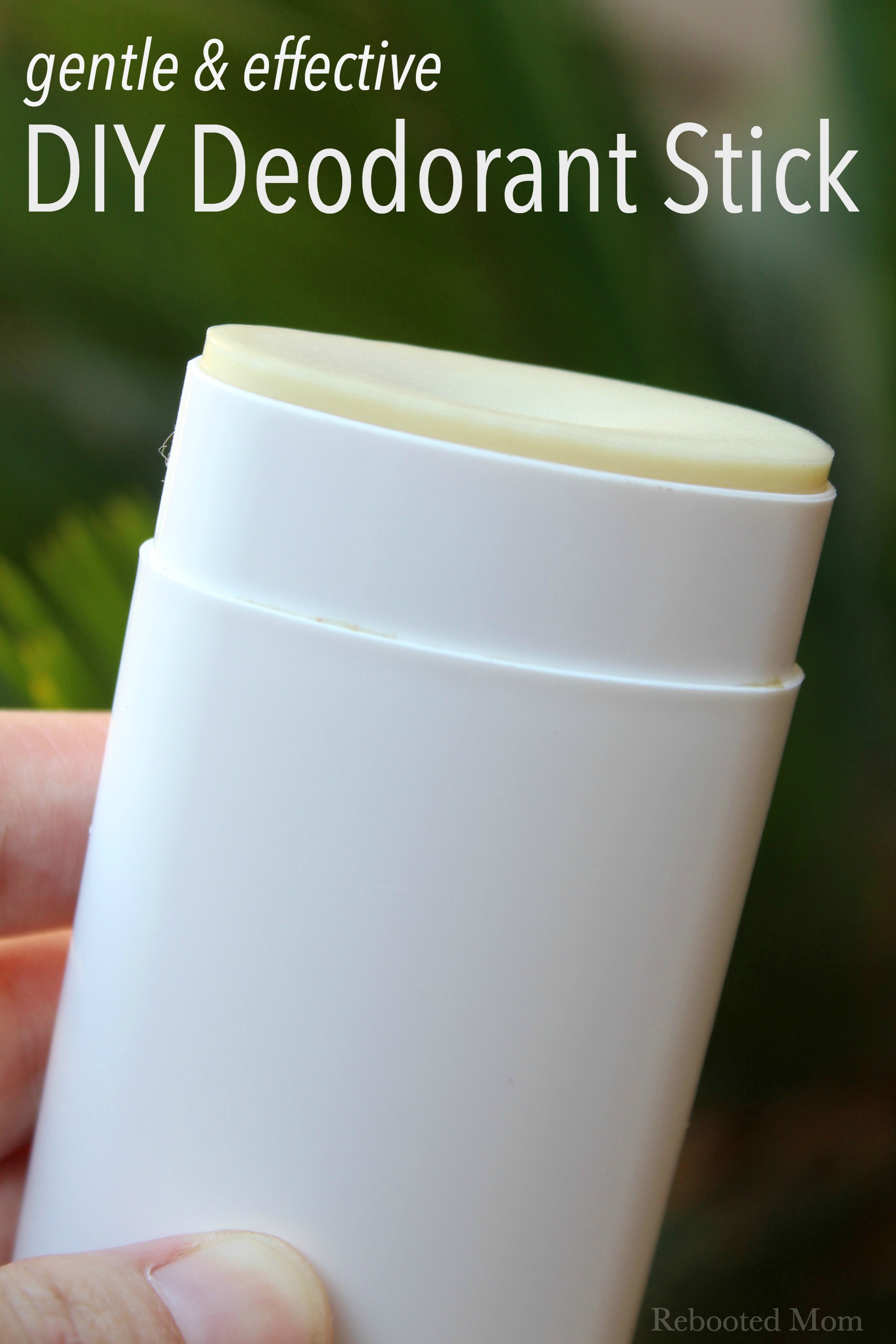 A fast and easy solid deodorant stick that's gentle, effective, and really works! This recipe makes 2 DIY deodorant sticks.