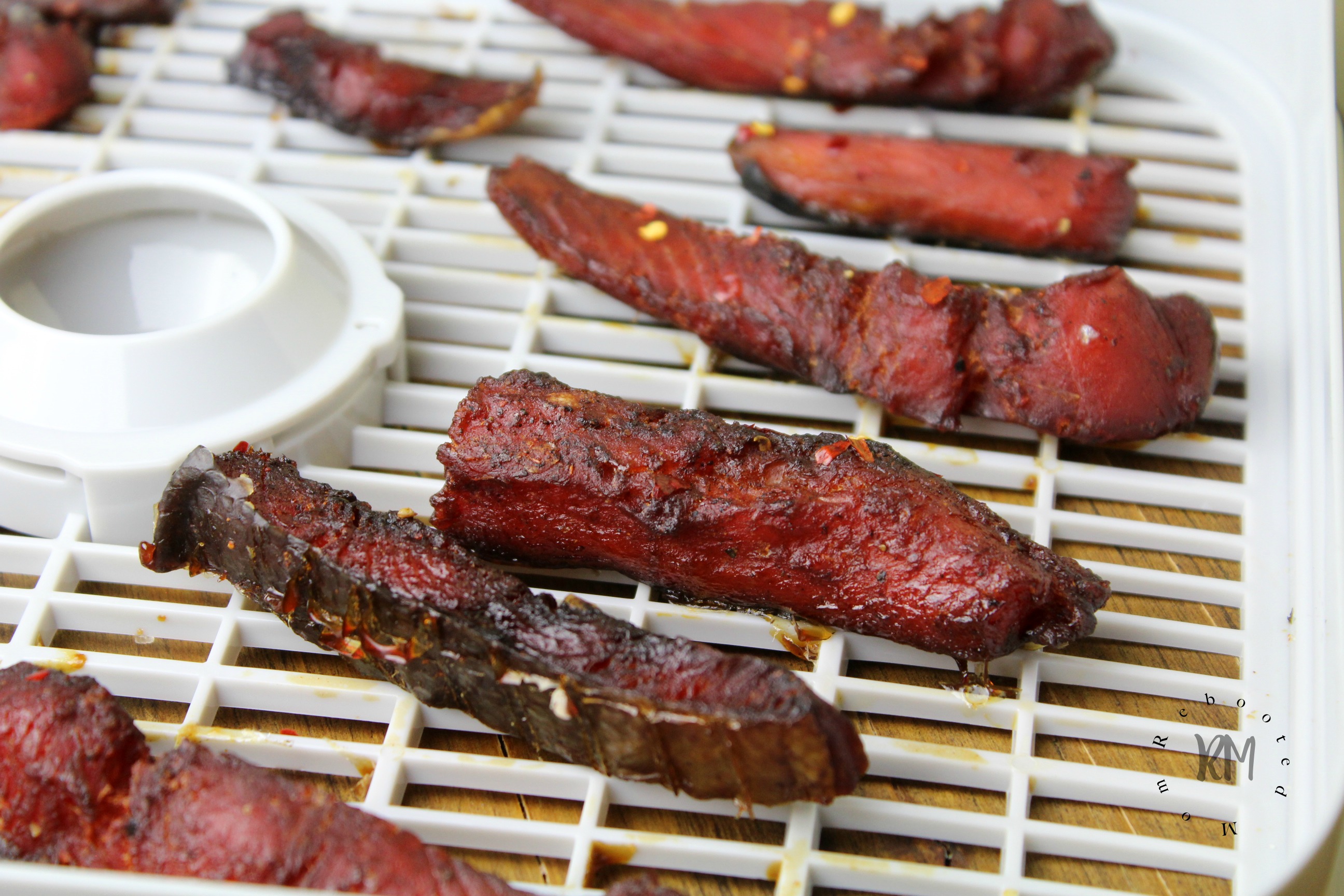Made with simple ingredients, this salmon jerky will hit the spot as a satisfying snack with flavor that's both sweet and smoky.