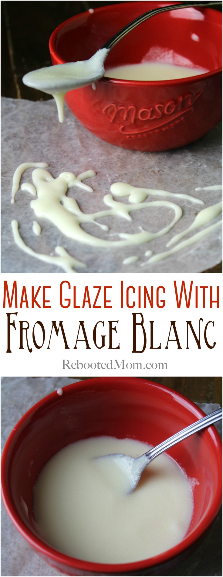 Fromage Blanc joins together with 3 other simple ingredients to make this delicious Fromage Blanc Glaze Icing for cakes, breads or even cupcakes!