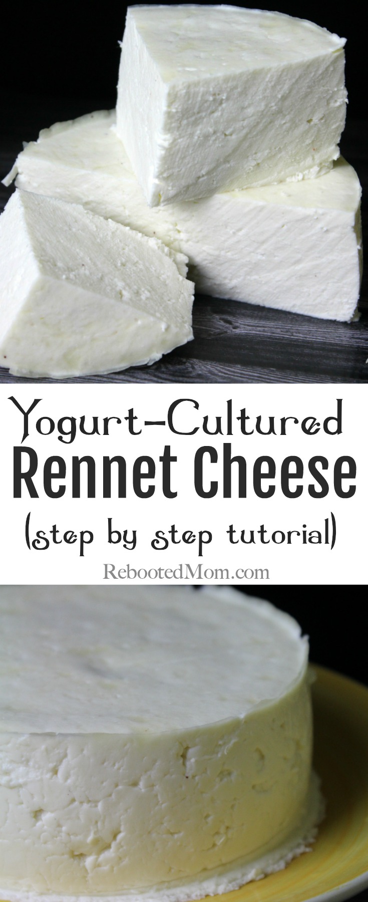 This Yogurt-Cultured Rennet Cheese Recipe is an easy way to learn the art of cheesemaking and requires just 3 simple ingredients!    #rennet #cheese #yogurt #cheesemaking #realfood #rawmilk