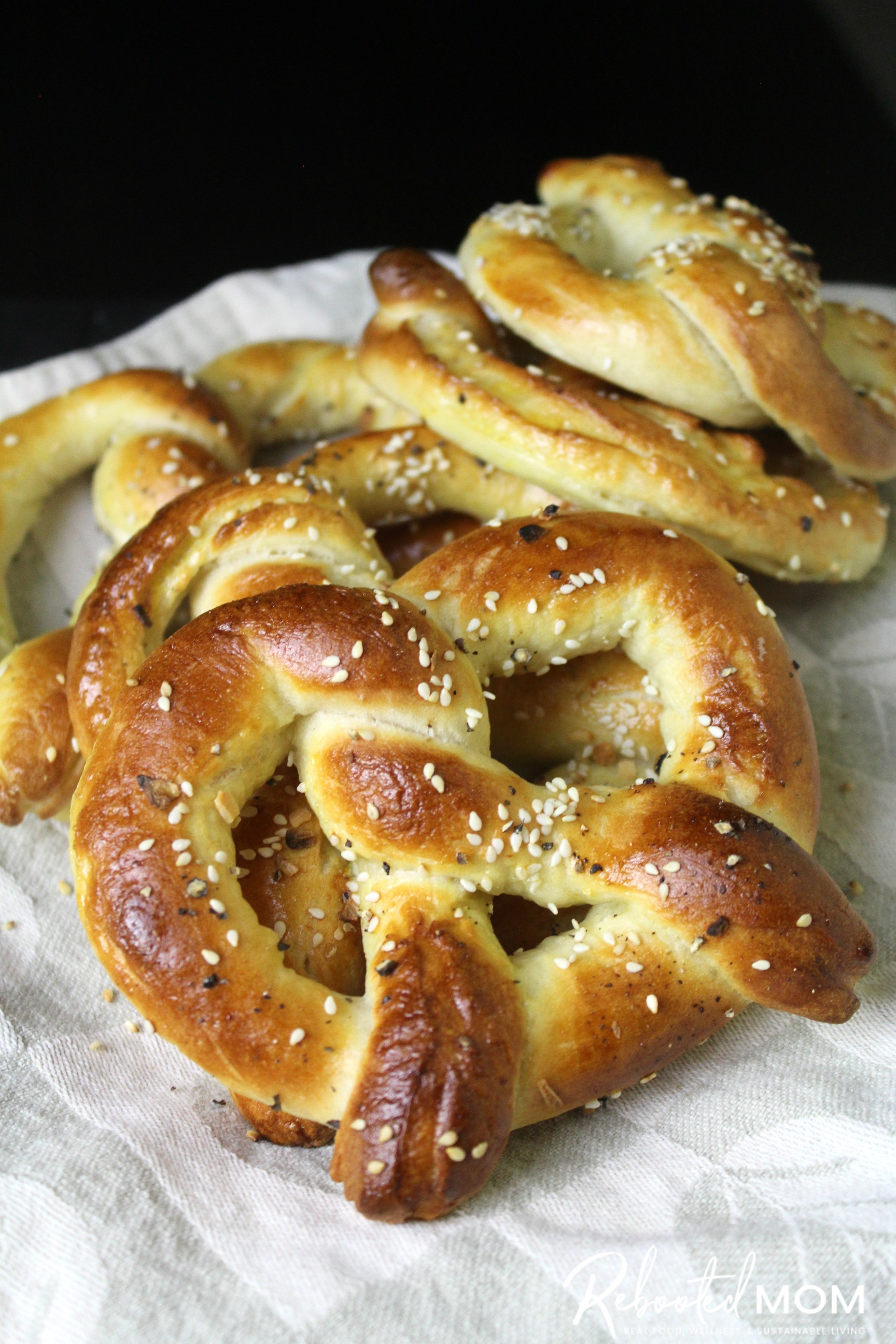 Yum - fresh sourdough pretzels warm from the oven!