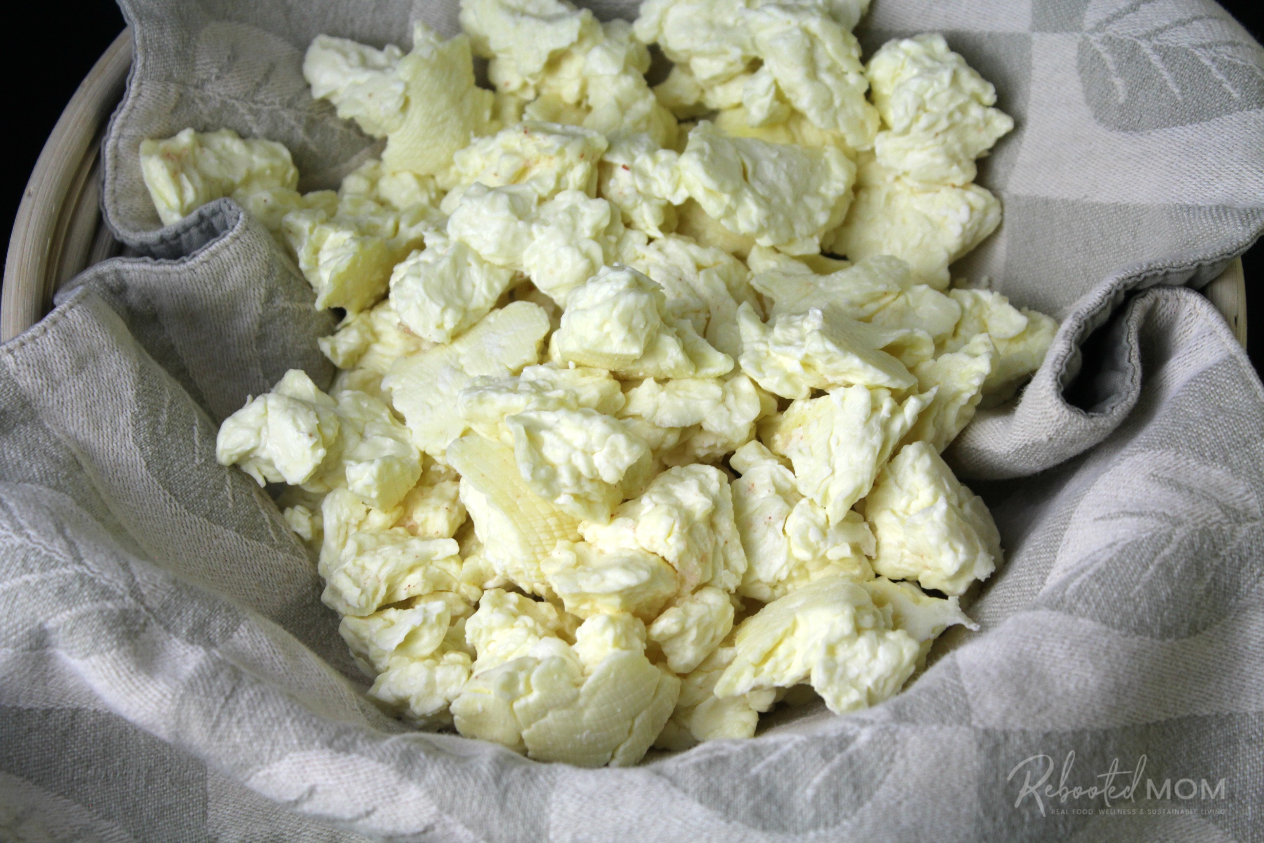 Cheese Curds: Break the curds.