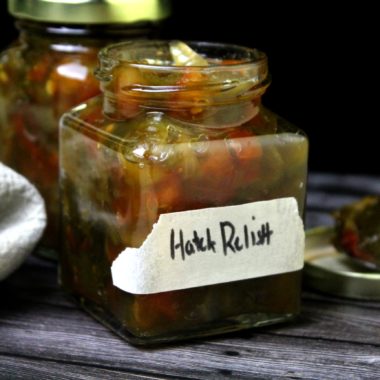 Use up an abundance of Hatch chiles to cook up this spicy Hatch Chile relish with just a few simple ingredients. It's great on burgers, steak and chicken!